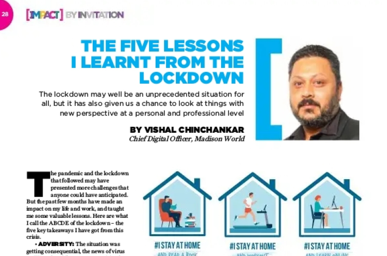 Authored Article: The Five Lessons I Learnt from the Lockdown